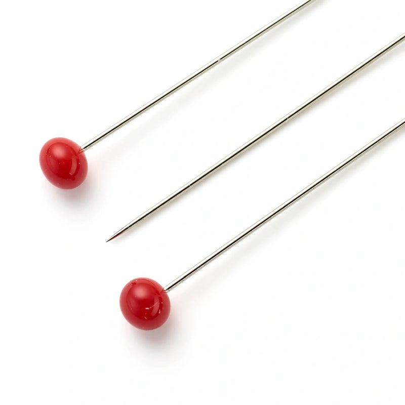 Prym 1-2/5" Glass Head Pins, Red - Image 3